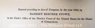 Leather Bound 1868 First Edition "Men of Our Times: Or Leading Patriots of the Day" by Harriet Beecher Stowe