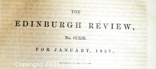 Leather Bound "The Edinburgh Review or Critical Journal" for January 1857.