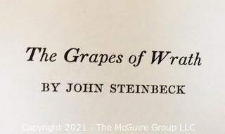 Leather Bound 1940 "The Grapes of Wrath" by John Steinbeck. Published by Viking Press, New York,