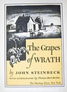 Leather Bound 1940 "The Grapes of Wrath" by John Steinbeck. Published by Viking Press, New York,