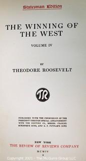 "The Winning of the West" by Theodore Roosevelt, Three Volumes, 1904