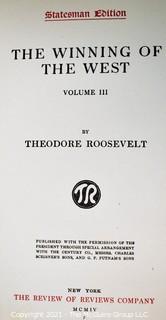 "The Winning of the West" by Theodore Roosevelt, Three Volumes, 1904