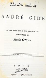 (4) Hardback Books. Andre Gide 