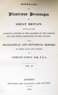 Portraits Of Illustrious Personages Of Great Britain 1835 By Edmund Lodge
