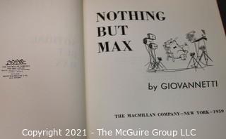 Four (4) Vintage Children's Cartoon Books Including Tin Tin, Nothing but Max and Beware of Dog by Giovannetti.