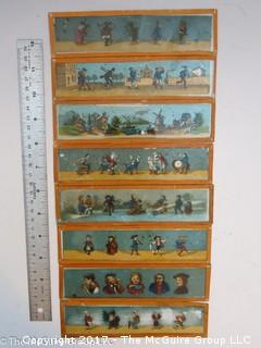 8 Magic Lantern Glass Slides 