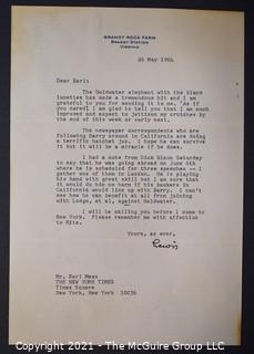 Correspondence between Lewis L. Strauss and Earl Mazo, political journalist and author. Interesting, if opaque, subject.