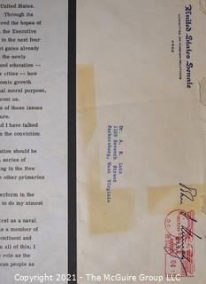 1959 Signed Letter from Senator John F. Kennedy (JFK) with Envelope and Statement Announcing His Presidential Candidacy.