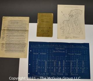 19th Century Legal Documents of Bath, West Virginia, later to be called Berkeley Springs.  Includes Land Plat of the Town of Bath, Ordinances and Bylaws, 1894 and Act to Amend the Charter of Bath.