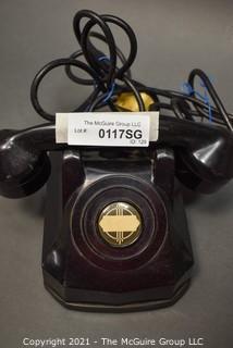 Vintage Automatic Electric Monophone Magneto Telephone with No Rotary Dial.