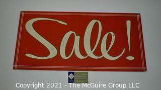 Vintage Painted Merchant Sale Sign