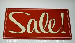 Vintage Painted Merchant Sale Sign