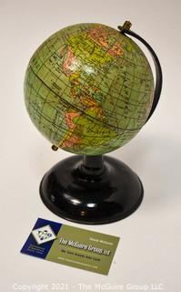 Vintage Metal Globe on Stand.  Measures 8" tall