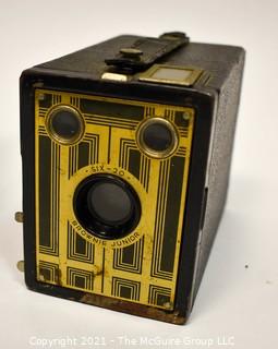 Two (2) Vintage Kodak Brownie Art Deco Box Cameras