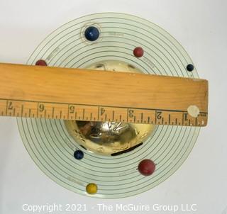 Vintage Metal Mechanical Plan-It "Sun and Solar System" Bank By Vacumet Co.