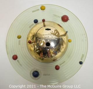 Vintage Metal Mechanical Plan-It "Sun and Solar System" Bank By Vacumet Co.