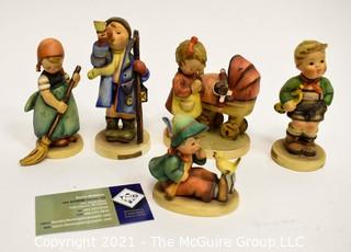 Set of Five (5) Goebel Porcelain Hummel Figurines
