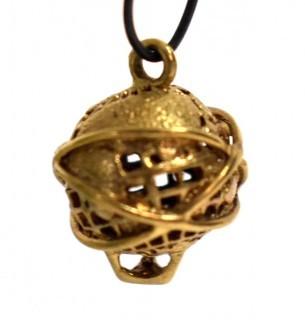 14kt Gold Pierced Globe Pendant or Charm. 2.8g