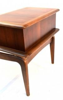 Vintage Mid-Century Modern Warren Church for Lane Perception Step End Table with Drawer. 