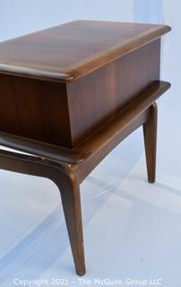 Vintage Mid-Century Modern Warren Church for Lane Perception Step End Table with Drawer. 