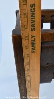 Vintage Arts And Crafts Mission Style Wood with Leather Straps Magazine Rack.