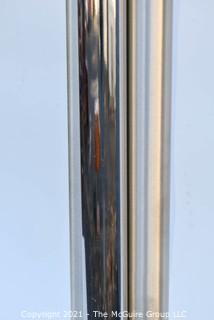 Vintage Mid Century Minimalist Tubular Chrome Floor Lamp.