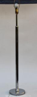 Vintage Mid Century Minimalist Tubular Chrome Floor Lamp. 