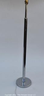 Vintage Mid Century Minimalist Tubular Chrome Floor Lamp. 