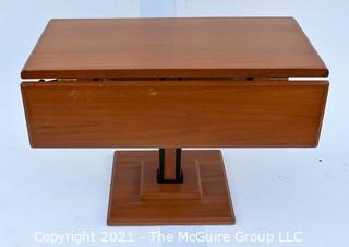 Square Drop Leaf Pedestal Table.  Measures 22" T X 32" Square.