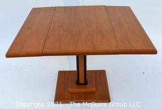 Square Drop Leaf Pedestal Table.  Measures 22" T X 32" Square.