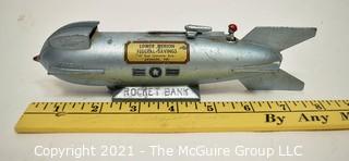 Vintage Duro Mold Mercury Rocket Mechanical Bank 