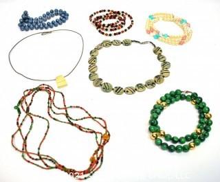 Group of Costume Jewelry Necklaces 