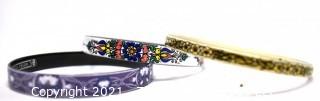 Three (3) Michaela Frey Enamel Bangle Bracelets