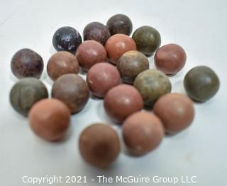 Group of Antique Civil War Era Handmade Clay Marbles