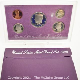 1989 United States Mint Annual 5 Coin Proof Set In Original Box