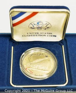 U.S. Constitution 200th Anniversary Coin in original Box. Note: Plastic Holder is chipped