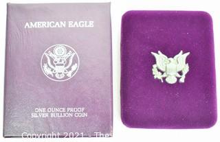 1987 American Eagle Silver Bullion One Ounce Proof Coin In Presentation Box.