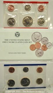 1989 United States Uncirculated Coin Sets with P & D Marks