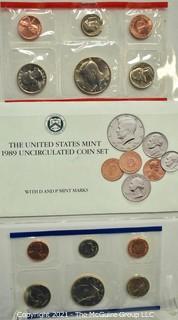 1989 United States Uncirculated Coin Sets with P & D Marks