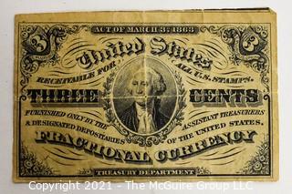 3 Cent U.S. Fractional Currency Note