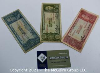 (3) Bolivian Banknotes