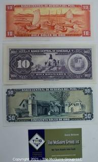 (3) Peruvian and Venezuelan Banknotes