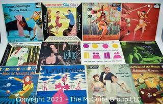 Group of Vintage Cha Cha & Latin Music LP Vinyl Albums.