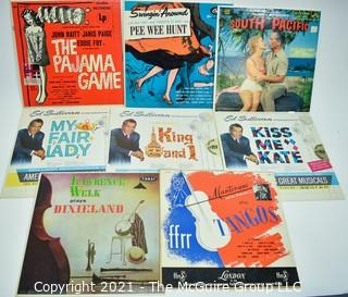 Group of Vintage Ed Sullivan & Showtoons Music LP Vinyl Albums.