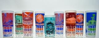 Collection of 1964-1965 New York World’s Fair Souvenir Glass Tumblers.