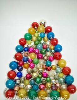 Group of Vintage Mercury Glass Christmas Ornaments.