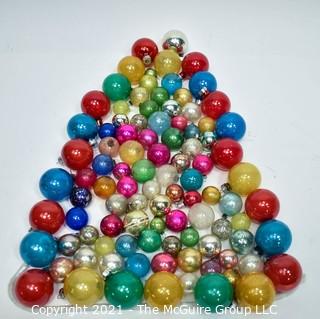 Group of Vintage Mercury Glass Christmas Ornaments.