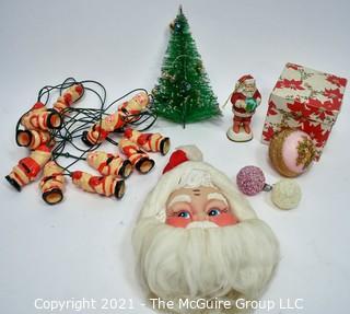 Collection of Vintage Christmas Decorations and Ornaments