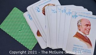 Group of Vintage Playing Card Games and Postcard. 