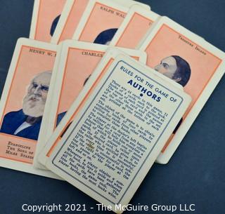 Group of Vintage Playing Card Games and Postcard. 